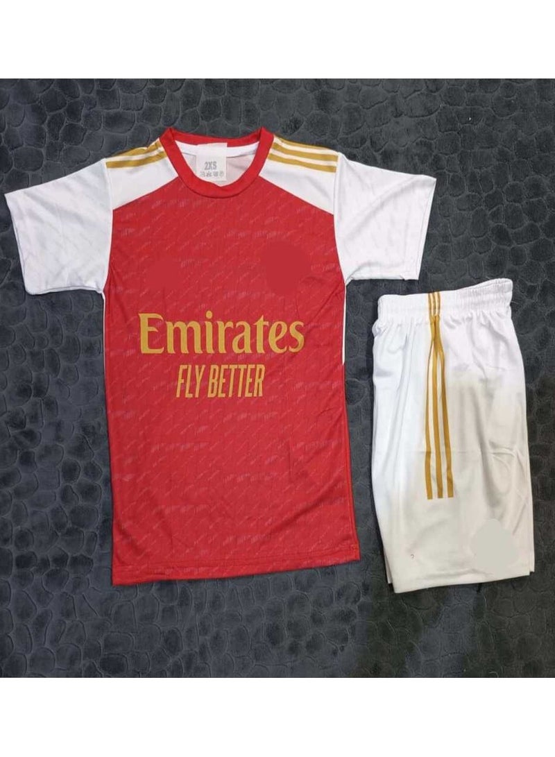 Imported boys' soccer kit - European clubs - red 