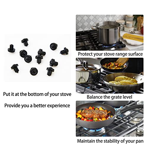 atgestore 12Pcs 5304475129 Grate Rubber Feet Replacement for Frigidaire Gas Range Cooktop Parts AP4499988 Frigidaire Stove Grate Rubber Feet Stove Top Protector Grate Rubber Bumpers Burner Grate foot Grate Pad - Image 5