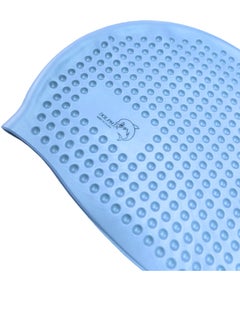 Dolphin Bubble Swimming Cap Silicone Waterproof For Adult, Light Blue  - Image 5