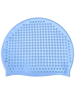Dolphin Bubble Swimming Cap Silicone Waterproof For Adult, Light Blue  - Image 4