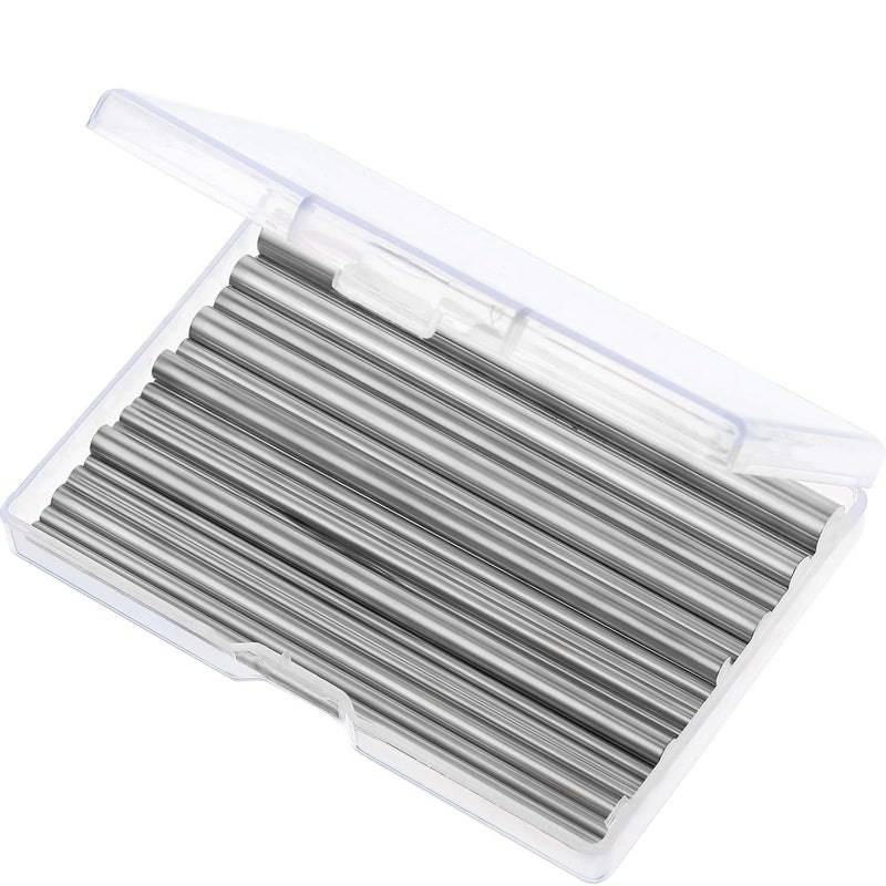 Ripeng 24 Pcs 304 Stainless Steel Round Rods Bar Assorted Diameter 1.5-8 mm for 100 mm Length with Plastic Storage Box Stainless Steel Stick for Drift Punches Various Shaft DIY Craft Models Plane Ship Cars - Image 3