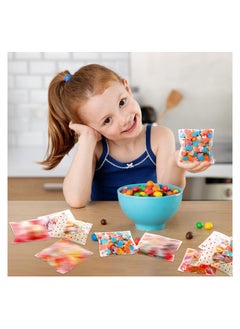 Excefore 400 Pcs Cookie Bags Hearts Cellophane Treat Bags Clear Self-adhesive Candy Bags for Holiday Party Gift Decoration Supplies, 3.94 x 3.94 Inches,  4 Styles  - Image 2