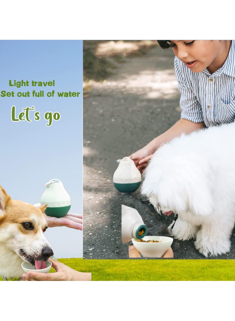 Generic Portable dog water bottle with hanging buckle, suitable for dog outdoor activities, 200/400ml leak-proof dog food storage container, foldable silicone body and easy-to-clean design - Image 3