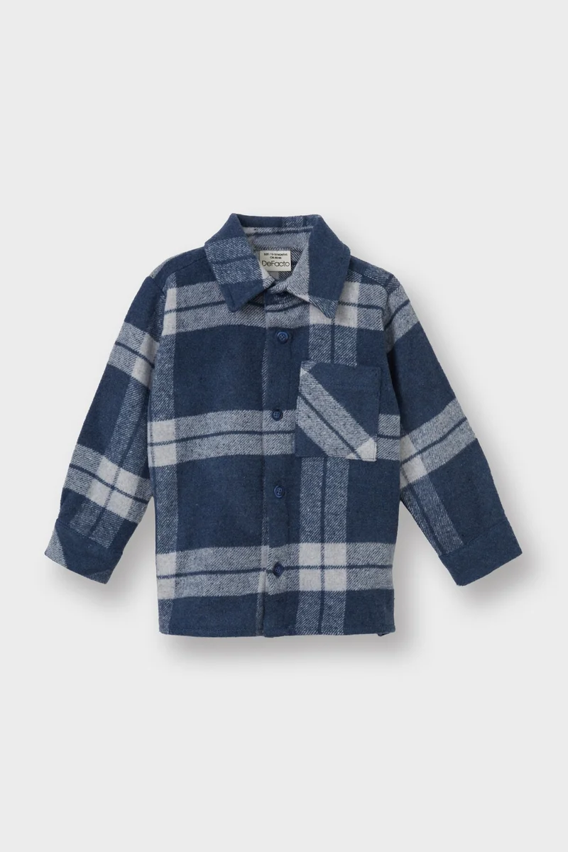 Defacto Baby Boy Plaid Flannel Long Sleeve Shirt
