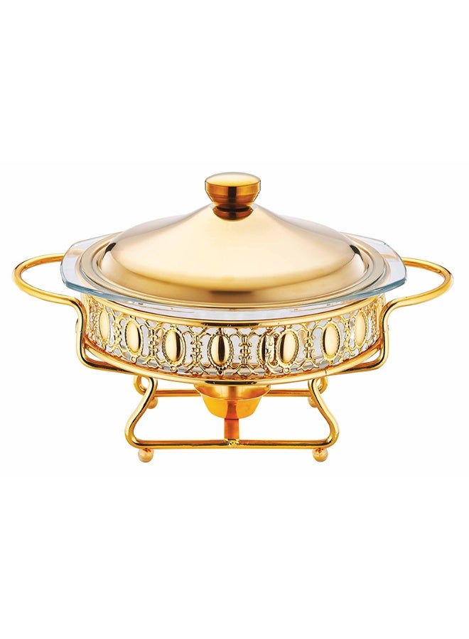 Infi-vo Round Glass Dining Stove Hotel Restaurant Must-Have Food Heater Novel Buffet  Pot - Image 1