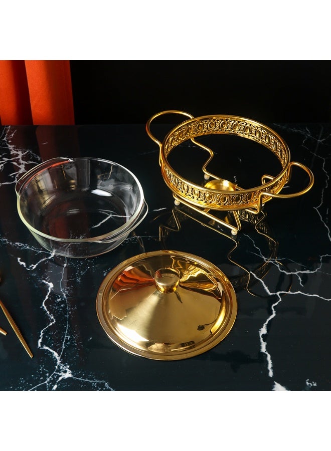 Infi-vo Round Glass Dining Stove Hotel Restaurant Must-Have Food Heater Novel Buffet  Pot - Image 4