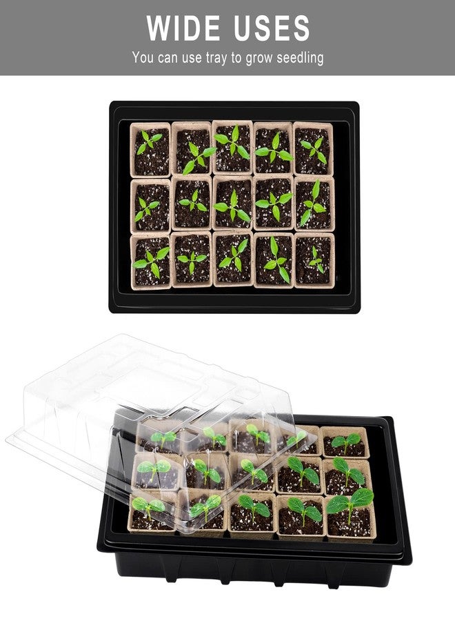 Aodaer 4 Pack Peat Pots for Seedlings Seed Starter Kit with Plastic Growing Trays, Paper Seedling Cups,Tool, Plant Labels,Germination Tray Seed Starter Tray for Vegetables, Herbs - Image 5