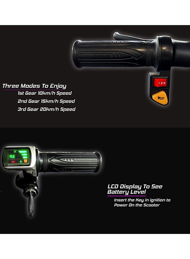 MYTOYS 36V Drifting Scooter 3 Wheel Electric Scooter - 3 Driving Modes- Bluetooth- Speaker- Lights - Shock Absorber Safety Gears Speed Up To 20KM/h (MT143) - Image 4