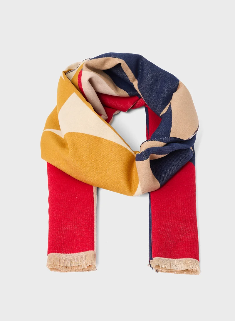 ELLA Light Weight Long Striped Winter Scarf