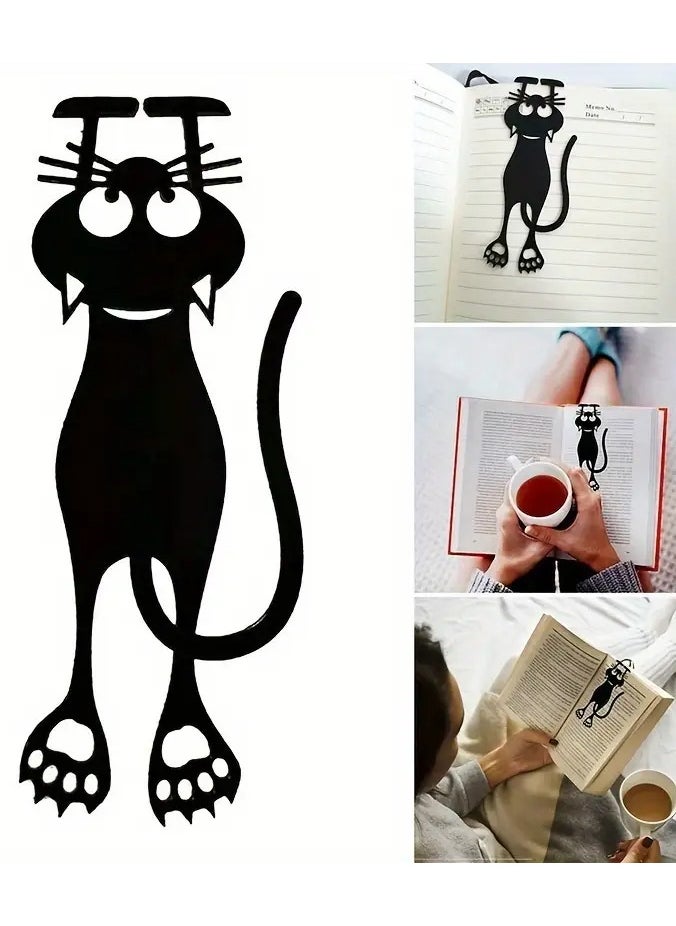 Goolsky 1pc This stylish acrylic hollow kitten bookmark enhances your reading experience - this is a charming supplement to your books  - Image 2