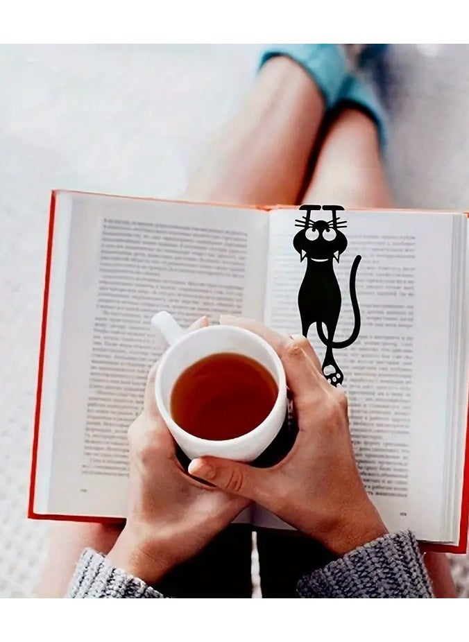 Goolsky 1pc This stylish acrylic hollow kitten bookmark enhances your reading experience - this is a charming supplement to your books  - Image 5