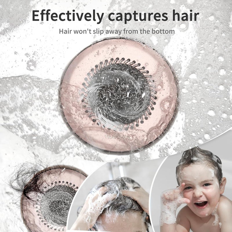 TRAPMATE Shower Drain Hair Catcher, Fast Drainage Bathtub Drain Hair Catcher, Easy Clean Hair Catcher Shower Drain, Upgraded 304 Stainless Steel Shower Drain Cover For Shower Regular & Pop-up Drain (Rose Gold) - Image 2