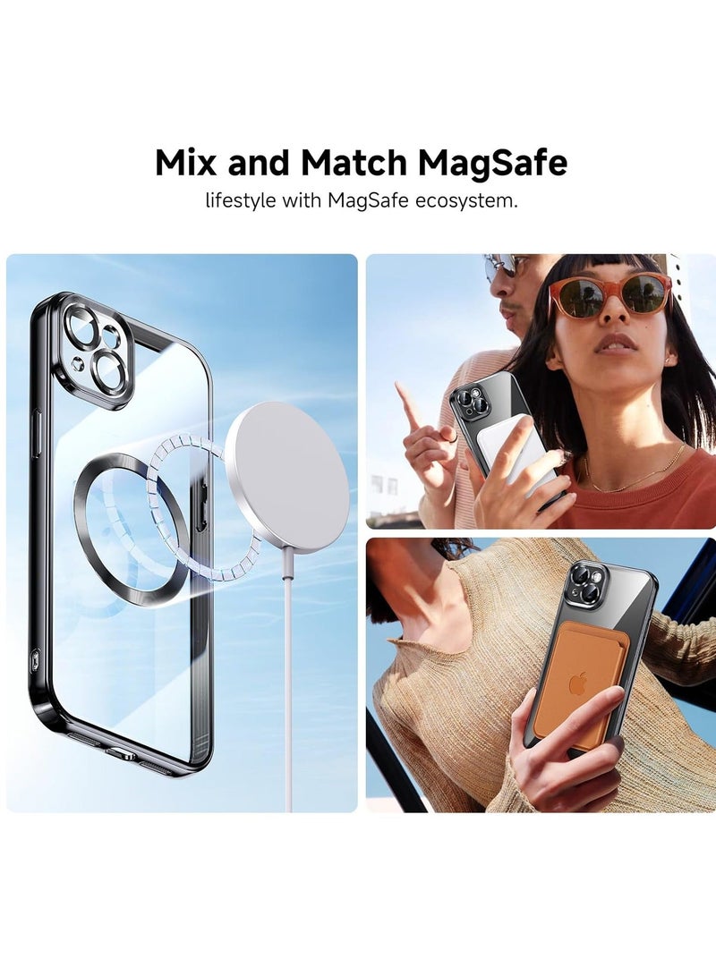 MUNTAQI Black iPhone 14 Cover – Integrated Camera Lens Guard, Military Grade Drop Protection, TOP N56 Magnets, MagSafe Ready - Image 4