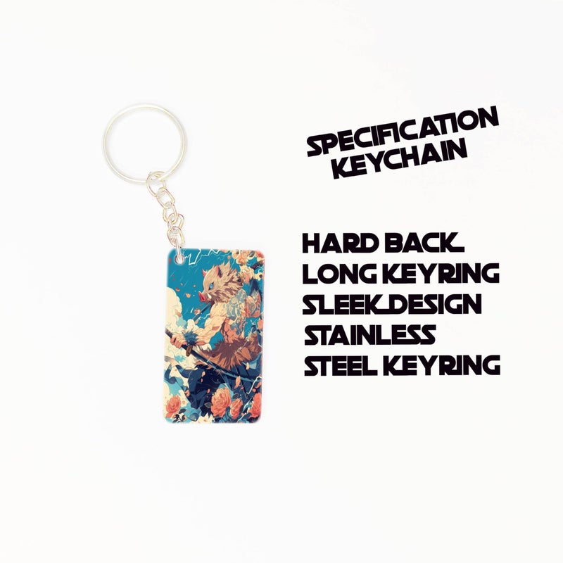 OUTFITQUE OUTFITQUE Premium (Pack of 2) Anime-230 Printed Long Keychain For Bike, Scooty, Car, MDF Keyholder - Image 2