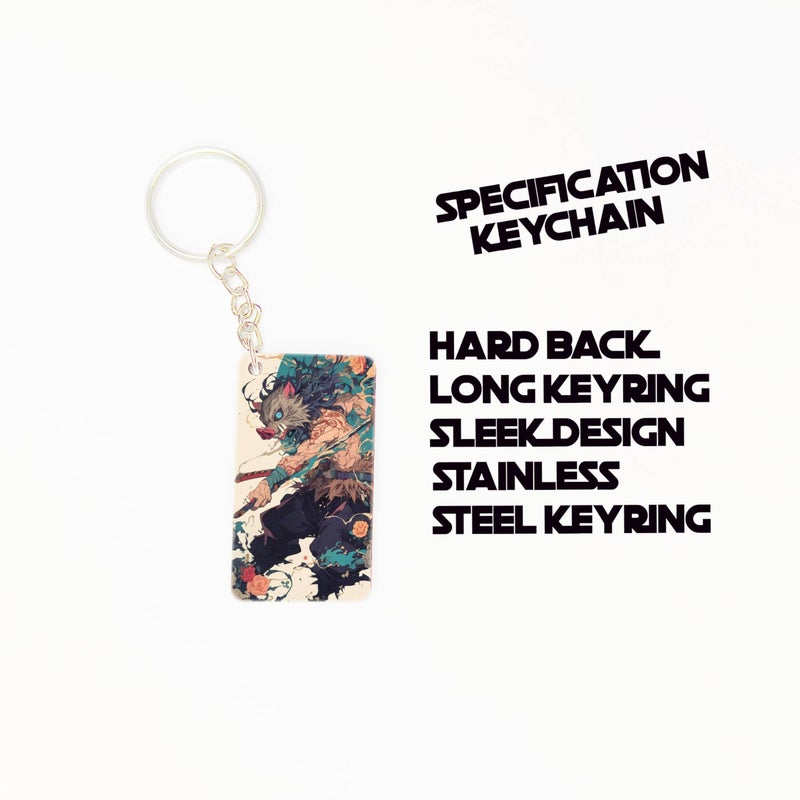 OUTFITQUE OUTFITQUE Premium (Pack of 2) Anime-230 Printed Long Keychain For Bike, Scooty, Car, MDF Keyholder - Image 3