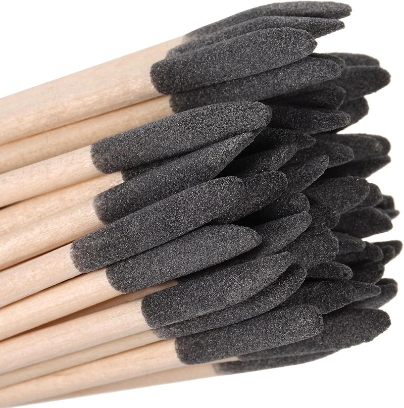 GANAZONO 50pcs Double Ended Wood Sanding Sticks for Manicure and Pedicure DIY Nail Art Tools Cuticle Pushers with Grit for Nail Surface Polishing Model Detailing Woodworking - Image 2