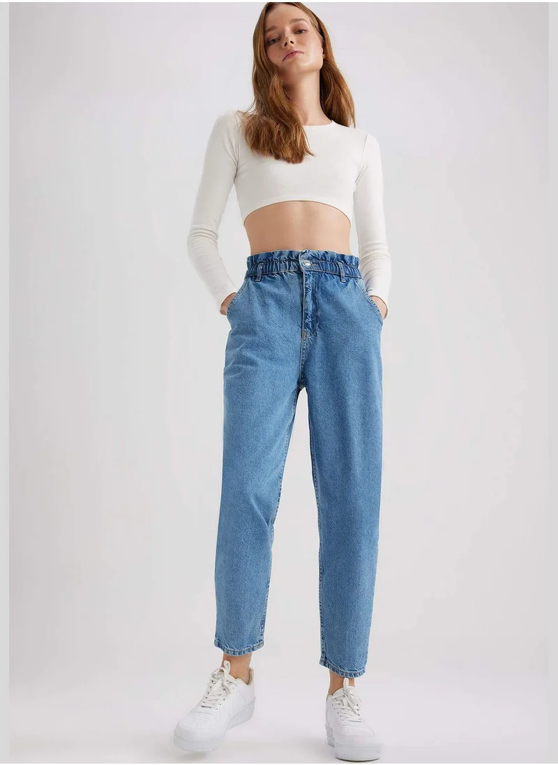 ديفاكتو Woman Paperbag Denim Trousers