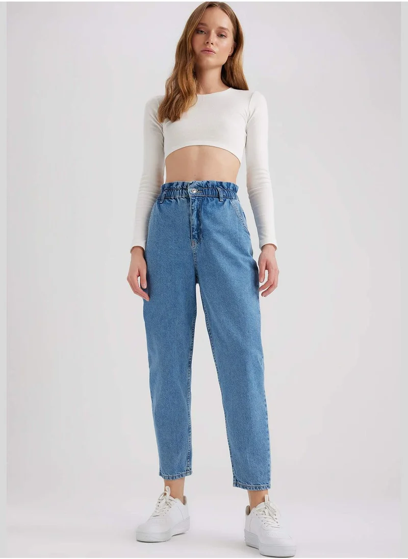 ديفاكتو Woman Paperbag Denim Trousers