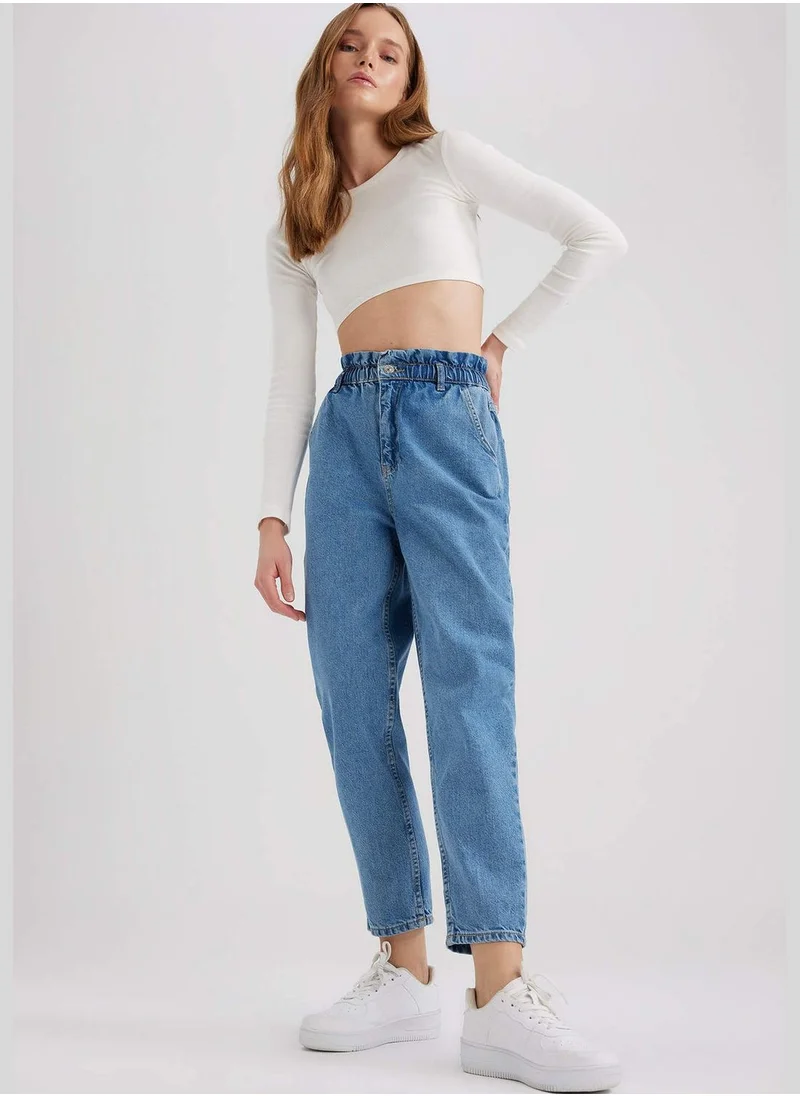 ديفاكتو Woman Paperbag Denim Trousers