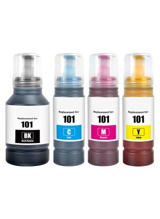 Ink set 101 for Epson for EcoTank 4-Pack Black Cyan Magenta Yellow for L4150 L4160 L6160 L6170 L6176 L6190 L14150 Printer - pzsku/ZC3F96FC2082910707EC5Z/45/1743781166/6ce9b748-24ab-408e-bd9d-5f3e61aaf711