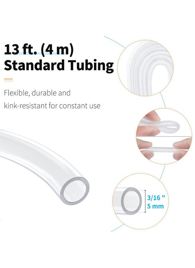 Pawfly Pawfly 13 Feet Airline Tubing Standard Aquarium Air Pump Accessories with Air Stones, Check Valves, Suction Cups and Connectors  - Image 2