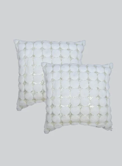 Donetella Cushion Cover, 45X45Cm 2-Pcs Decorative Throw Pillowcases Without Filler With Beautiful Abstract Art For Sofa Bed Living Room And Couch, Iron