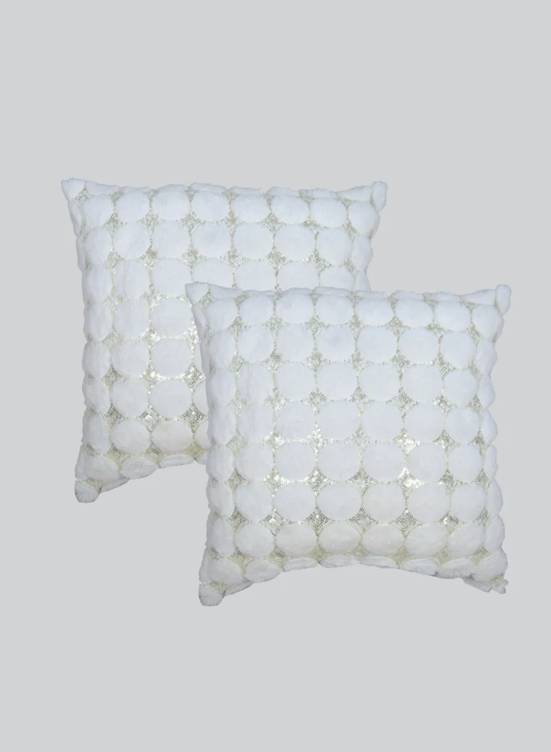Donetella Cushion Cover, 45X45Cm 2-Pcs Decorative Throw Pillowcases Without Filler With Beautiful Abstract Art For Sofa Bed Living Room And Couch, Iron