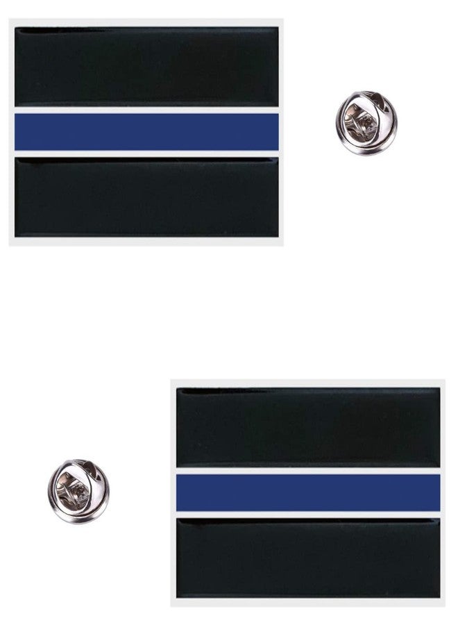 Agent Gear USA Thin Blue Line Lapel Pins - Honor The Men and Women Of Law Enforcement - 2 Pack - Image 1