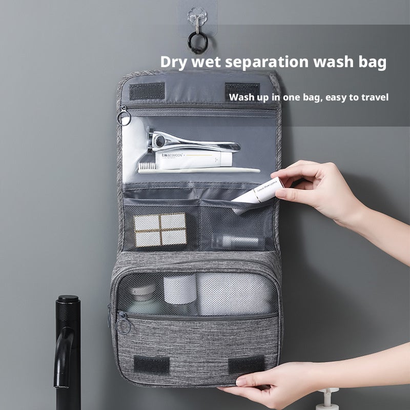 Travel Business Toiletry Bag, Large Capacity, Hanging, Wet and Dry Separation, Unisex Handheld Organizer - Image 1