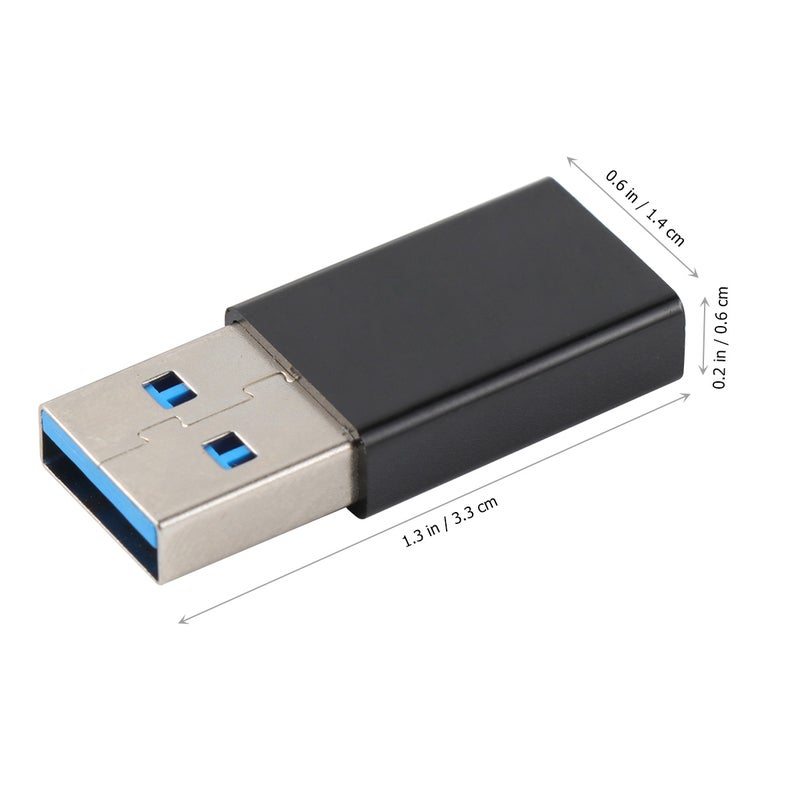 2PCS Mini ABS USB 3.0 Male To Type-C Female Adapter OTG USB3.0 To USB C Adapter Converter for Smartphones Tablet (Black and White) - Image 2