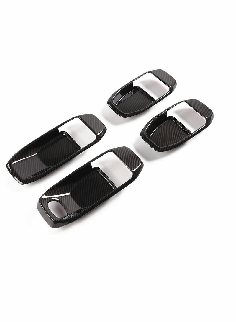 Carbon Fiber Door Handle Bowl Cover for 2018-2020 Jeep Wrangler JL 4-Door Stylish Trim Accessory - Image 2