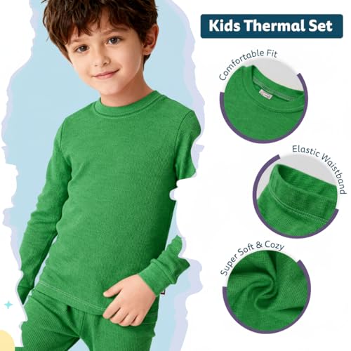 City Threads Kids Thermal Underwear Set Made in USA Sensory Friendly Kids Long Johns, Thermal Set for Boys Base Layer for Ski - Image 3