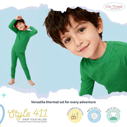 City Threads Kids Thermal Underwear Set Made in USA Sensory Friendly Kids Long Johns, Thermal Set for Boys Base Layer for Ski - Image 4