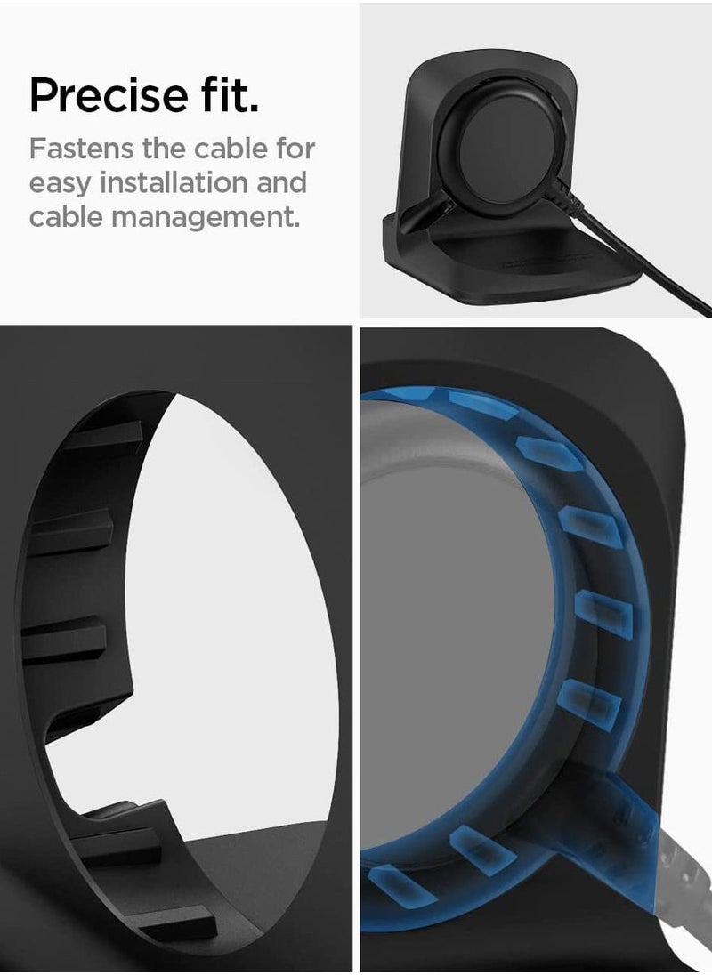 Spigen - Spigen S353 Galaxy Watch Charger Stand for Samsung Galaxy Watch Ultra 47mm / Galaxy Watch 7 40,44mm / Galaxy Watch 6 40,44mm / Watch 6 Classic 43,47mm / Watch 5 40,44mm / Galaxy Watch 5 Pro - Black - Image 1