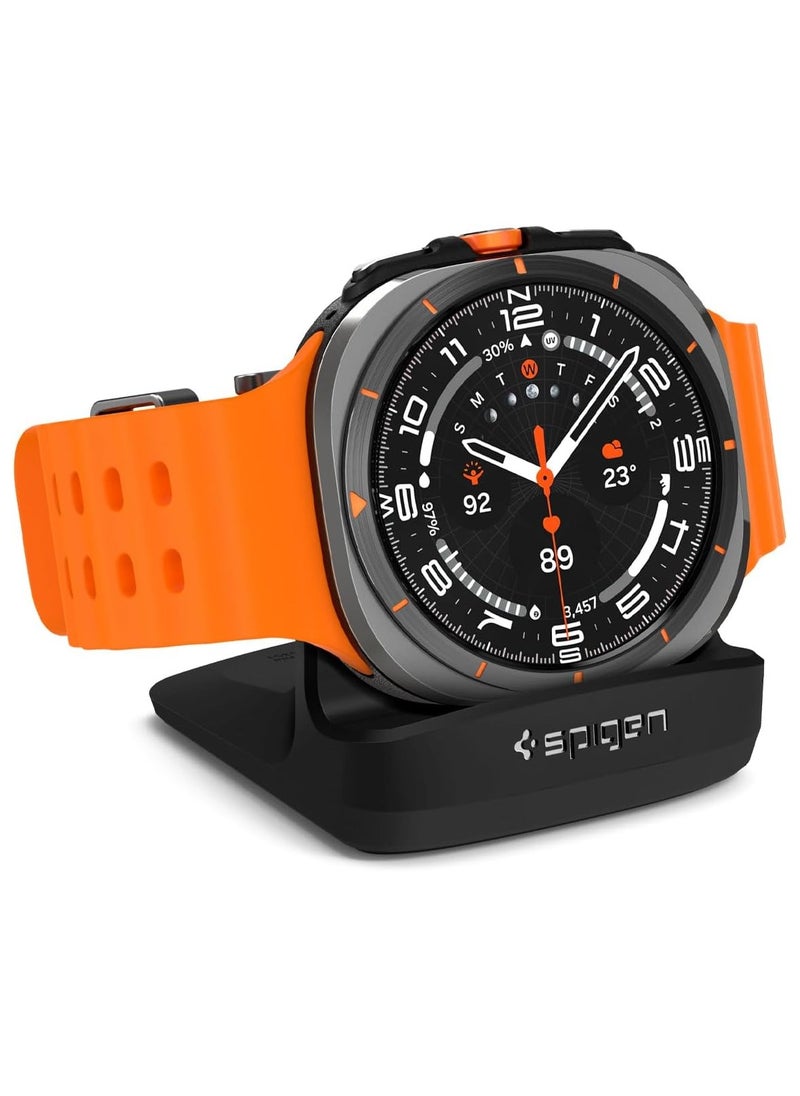 Spigen - Spigen S353 Galaxy Watch Charger Stand for Samsung Galaxy Watch Ultra 47mm / Galaxy Watch 7 40,44mm / Galaxy Watch 6 40,44mm / Watch 6 Classic 43,47mm / Watch 5 40,44mm / Galaxy Watch 5 Pro - Black - Image 1