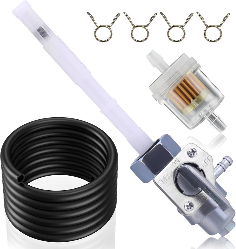 Savior Gas Fuel Tank Switch Valve Petcock for Honda TRX250 TRX250X TRX300 TRX200SX TRX300EX ATC350X Fourtrax 1985 1986 1987 1988 Petcock Fuel Shut Off Valve Replacement Parts W Fuel Filter Fuel Hose - Image 1