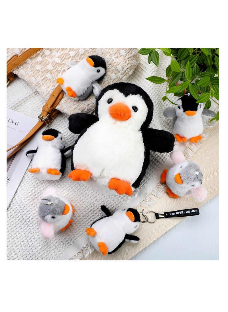 SYOSI - SYOSI, 7pcs Plush Stuffed Penguin Toys with Mom and Small Baby, Realistic Penguin Plushie Toy as Birthday Festival Gift for Kids Boys Girls, Sleep Partners - Image 1