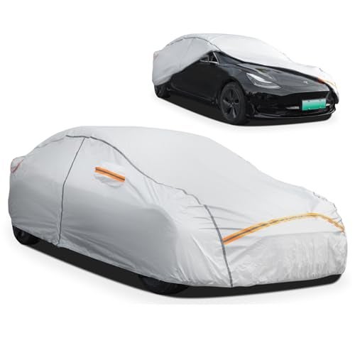 WMCHEYI Car Cover Waterproof All Weather,6 Layers Car Covers for Automobiles, Full Exterior Cover with Zipper, Outdoor Car Cover Sun UV Rain Snow Wind Protection, Fit for 185"(185*70*59 inch)Sedan - Image 1