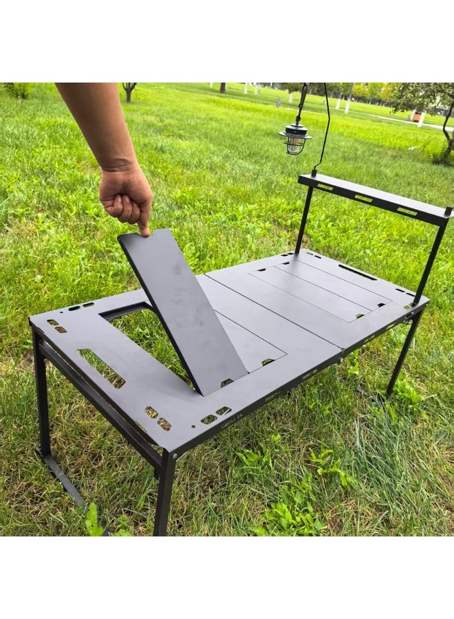 BlueFire Portable Folding Picnic Table – IGT Compatible Modular Camping BBQ Table with Semi-Automatic Hydraulic Legs, Adjustable Height, Detachable Outdoor Cooking Table, Lightweight Compact Folding Table for Camping, Picnics, BBQ, Travel & Outdoor Photography - Image 1