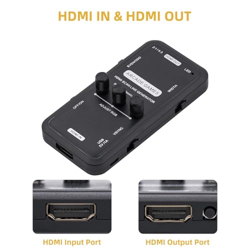 Gam3Gear HDMI Scanline Generator Portable Audio Video Output HDMI Image Scan Line Generator Function Board for All Retro Games/Gamers/Mame/Arcade Game/Emulator - Image 3