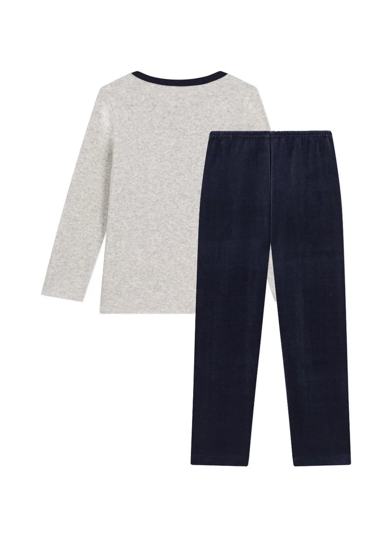 بيتي باتو Children's plain velour pyjamas
