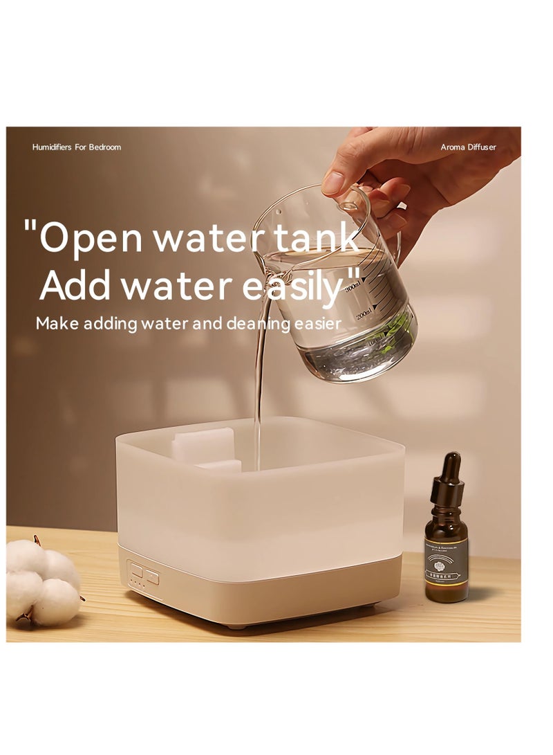 Excefore مرطب هواء لغرفة النوم، وضع النوم الهادئ، إضاءة ليلية محيطة بـ 7 ألوان، مؤقت وإيقاف تلقائي، مناسب للمنزل والغرف الكبيرة والأطفال والنباتات (أبيض) - Image 2