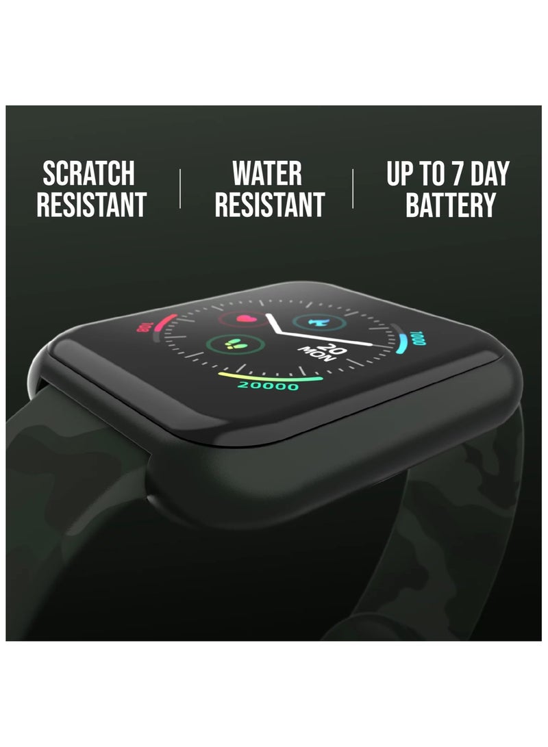 iTouch Unisex Interactive Air 3 Watch Gold/Green Camo with Silicone Strap, 500009G0-A53 - Image 4