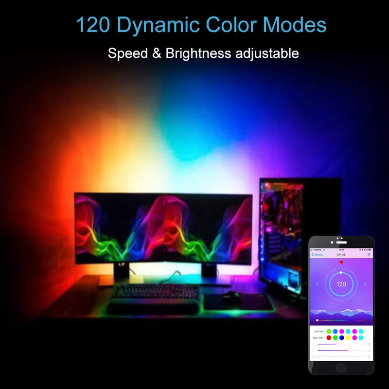 ALITOVE وحدة تحكم LED قابلة للتوجيه ALITOVE WS2812B WS2811 مع بلوتوث، تطبيق iOS وAndroid، تحكم عن بُعد لاسلكي DC 5V~24V لـ SK6812 SK6812-RGBW WS2812 SM16703 شريط LED RGB القابل للبرمجة بألوان الحلم - Image 5