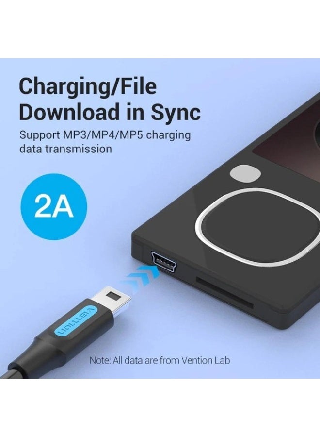 VENTION USB 2.0 C Male to Mini-B Male 2A Cable Black Model # COWBD - Image 5