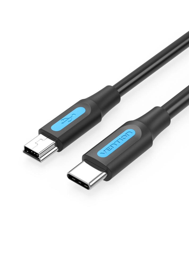 VENTION USB 2.0 C Male to Mini-B Male 2A Cable Black Model # COWBD - Image 1