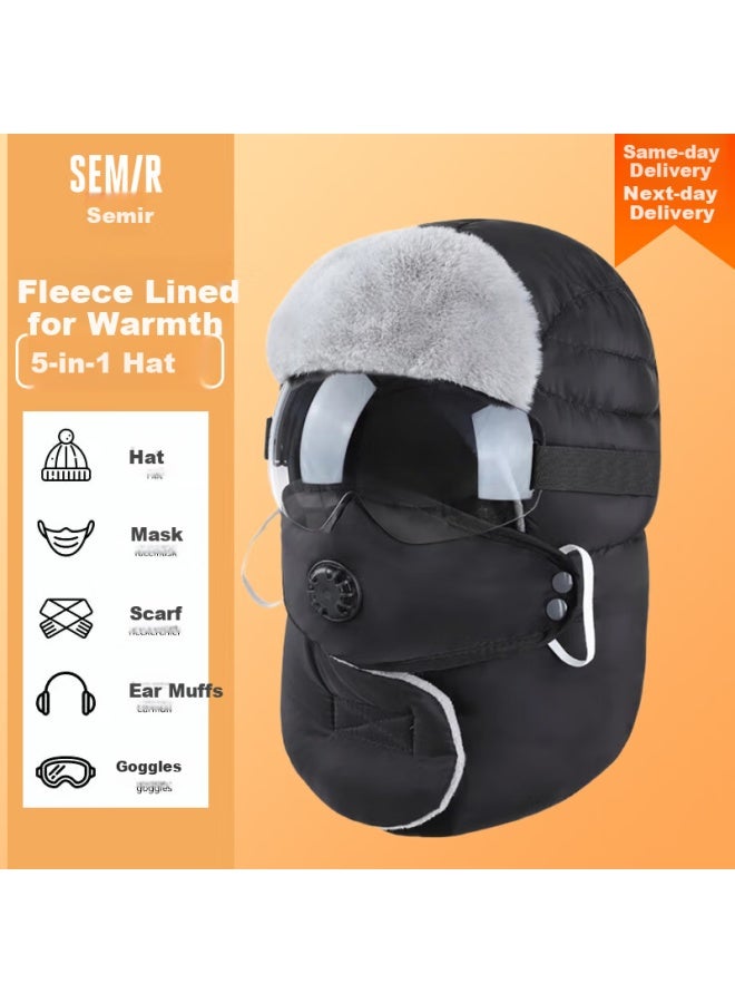Semir Winter Hat For Men, Outdoor Cycling Fleece-lined Thick Windproof Cold-proof Warm Cotton Hat For Women In Autum - Image 3