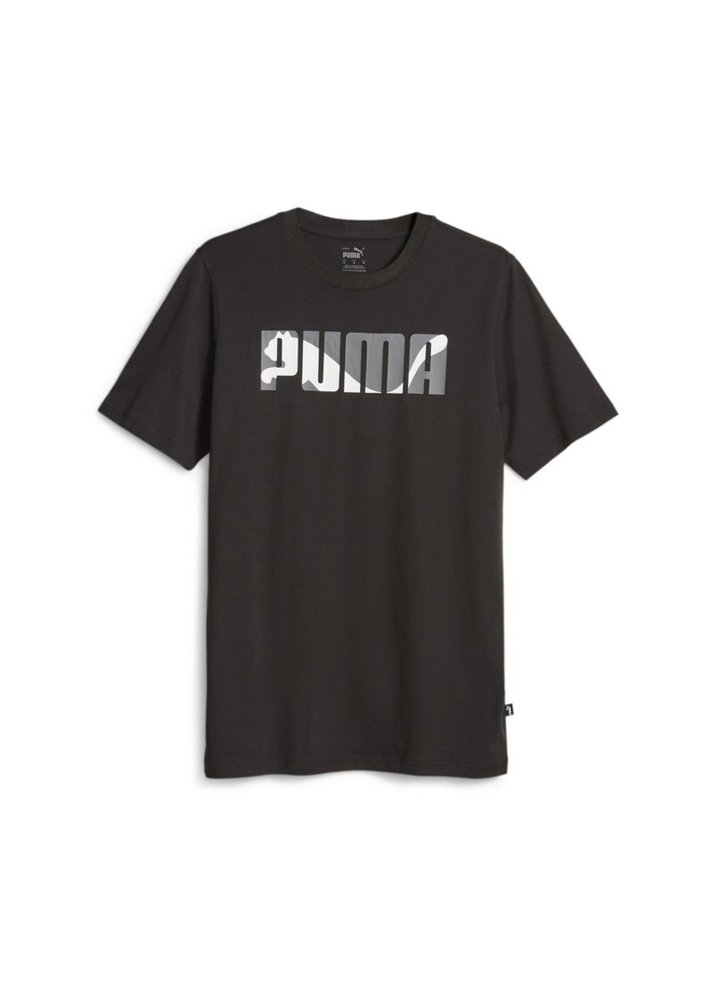 PUMA GRAPHICS Mens Black T-shirt  - Image 1