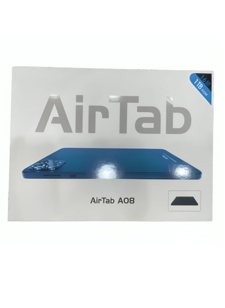 إيرتاب - تابلت AirTab A08 واي فاي 5G نظام أندرويد بشاشة 8 بوصة وذاكرة وصول عشوائي 16 جيجابايت وذاكرة قراءة فقط 1 تيرابايت وبطارية 10000 مللي أمبير في الساعة وكاميرا خلفية 30 ميجا بيكسل وكاميرا أمامية 13 ميجا بيكسل مع لوحة مفاتيح عربية لاسلكية - Image 1