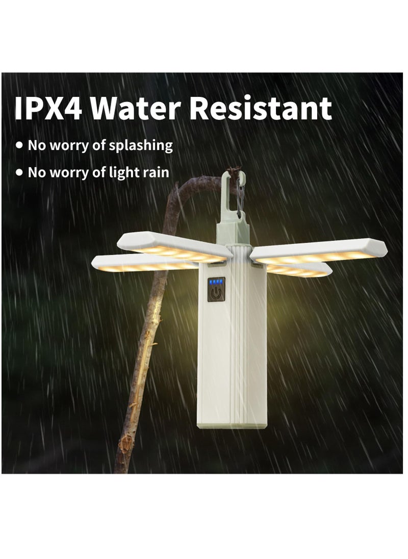 Excefore - Foldable Camping Lantern Light Flashlight, Rechargeable 1000 LM, 2000mAh, Dimmable Camping Lantern Flashlight, Camping Essentials, IPX4 Waterproof LED Lantern, Camping Light For Hiking, Power Outages - Image 1